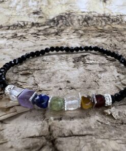 Bransoletka Spinel, kryształ górski, ametyst, lapis lazuli,apatyt, cytryn, tygrysie oko, granat, srebro 925